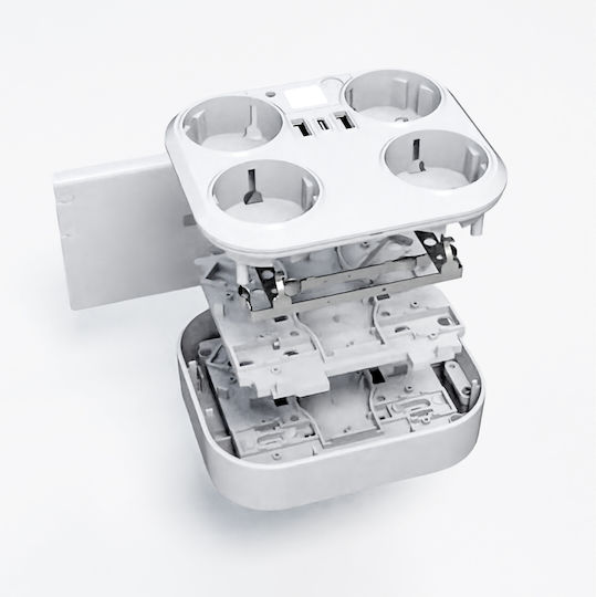 Wozinsky Разклонител 4 Гнезда с 2 USB-A, 1 USB-C и Превключвател Без Кабел