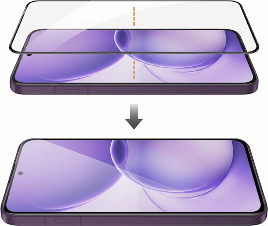 Avizar Stoßfest Gehärtetes Glas Displayschutzfolie Für Oppo Reno 16f 16 Fs Schwarz Transparent