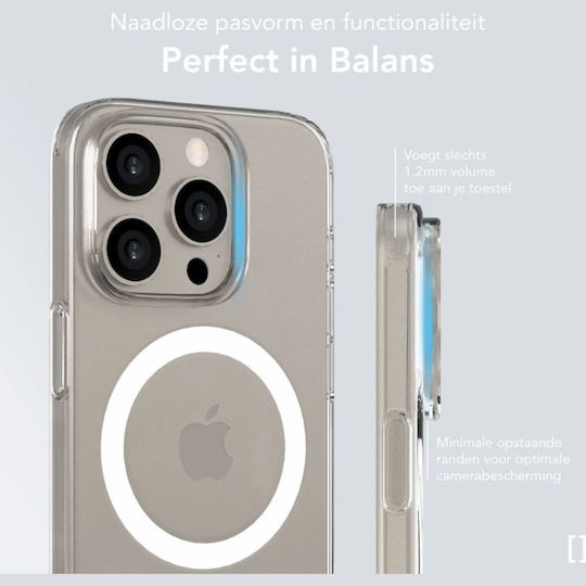 Nekit Handyhülle Für iPhone 15 Pro Max Dünne Bare Hülle Harte Dünne Transparente Magsafe 1,2mm