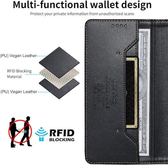 Xiaomi Poco X8 Pro 5g Case Dierfeng Leather Wallet Black