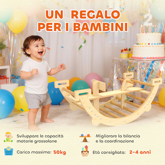Aiyaplay Wooden Montessori Arch for Children 2-4 Years Convertible Swing 110x52x45 cm Wood 331-100v00nd