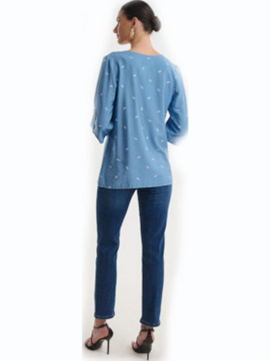Damenbluse Blau