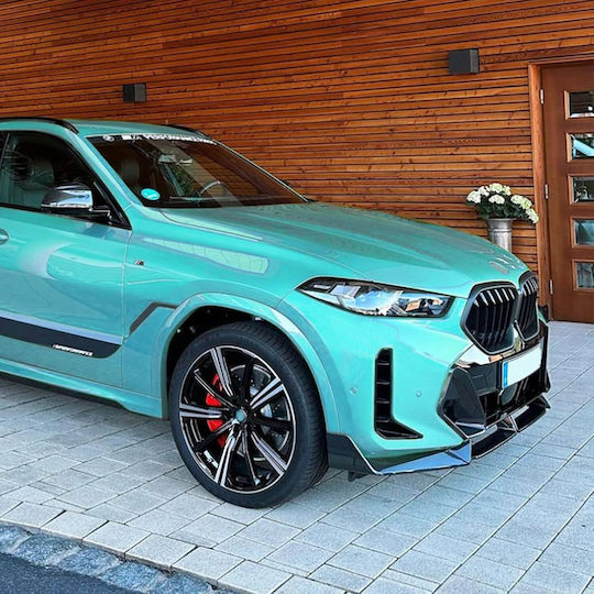 Спойлер Преден Броня Bmw X6 G06 2020-2022 M-sport Design Черен Гланцов