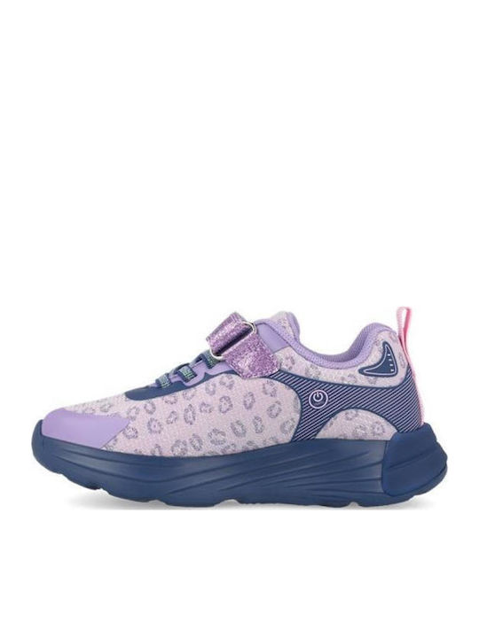 Kids Sneakers Anatomic with Hoop & Loop Closure & Lights Lilac