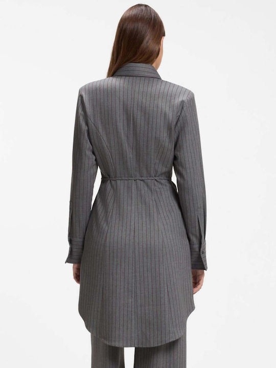 Mini Hemdkleid Grau