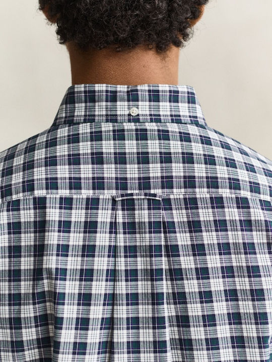 Short Sleeve Cotton Checked Green