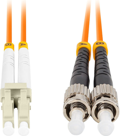Lanberg Fiber Optic Cable LC/UPC-ST/UPC 1m Orange 1pcs