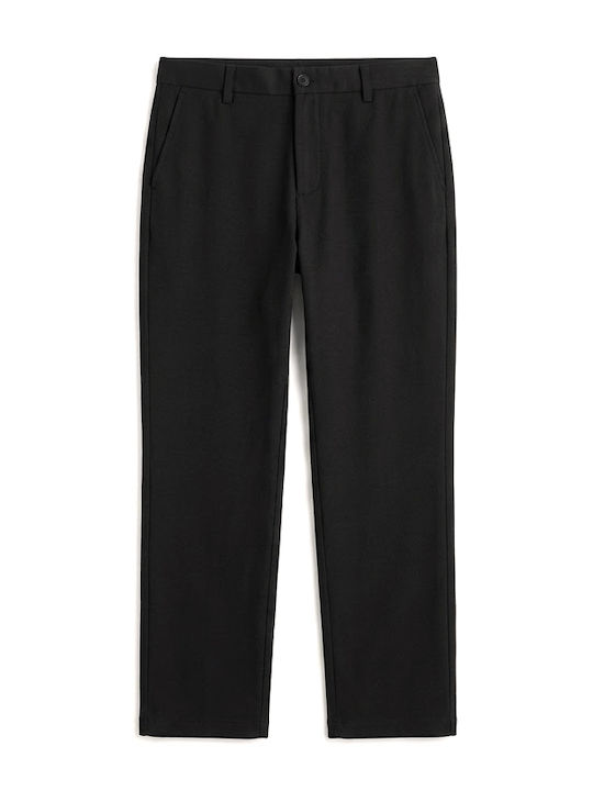 Мъжки Панталон Chino Еластичен Slim Fit Черен