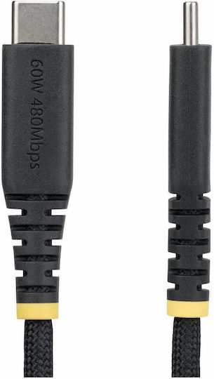 StarTech USB 2.0 Cable USB-C male - USB-C 60W PD Μαύρο 1m USB2CC1MNCBR