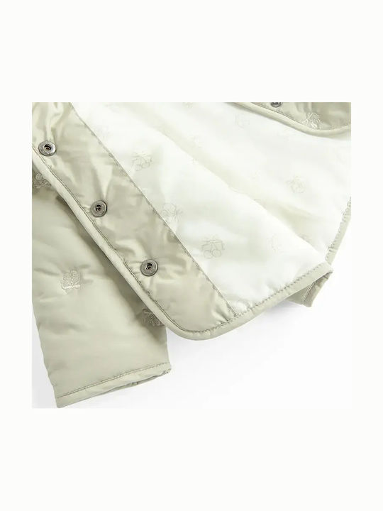 Kids Casual Short Green Jacket