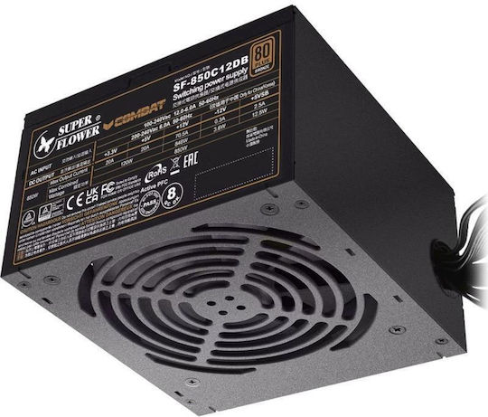 Super Flower Combat DB 850W Negru Sursă de Alimentare Calculator Complet cu fir 80 Plus Bronze