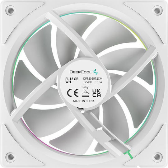 Deepcool FL12R SE WH 3In1 Case Fan 120mm (1900rpm / 50.74cfm) with ARGB Lighting and 4-Pin PWM Connection 3Pcs White