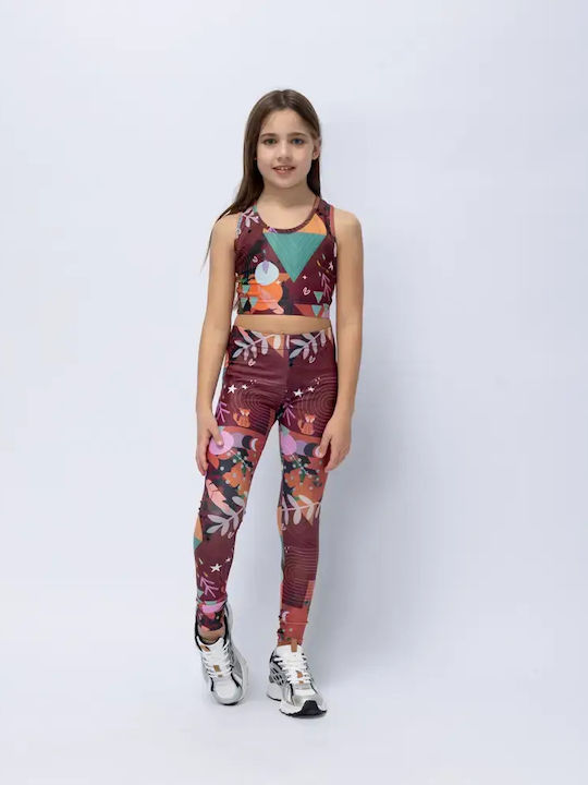 Kids Long Leggings Chocolate Rooted
