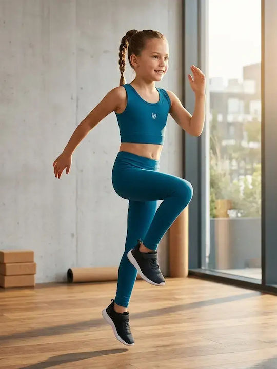 Kids Long Blue Leggings
