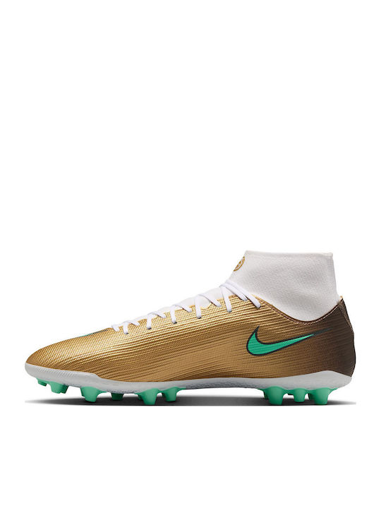 Nike Mercurial Superfly 11 Academy AG Football Shoes with Cleats Gold