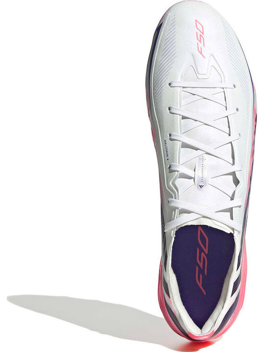 adidas F50 Hyperfast Pro AG-Pro Fußballschuhe mit Stollen Weiße