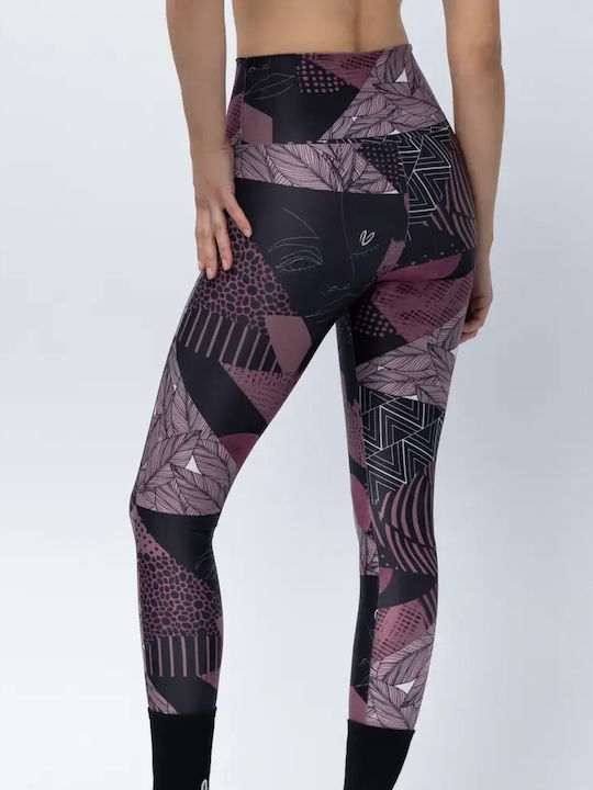 Training Women's Set with Full-Length Leggings High Waist Black