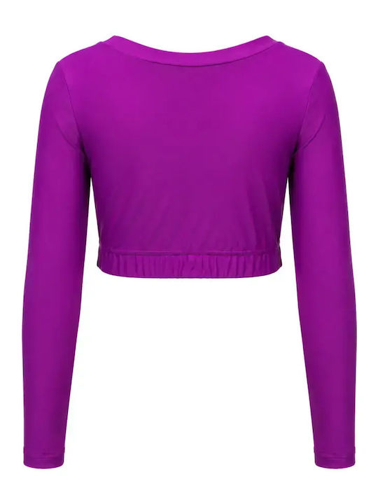 Kinderoberteile Crop Top Langärmelig Lila