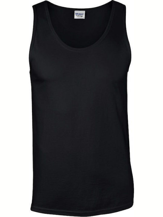 Gildan Softstyle Herren Werbebluse Ärmellose Schwarz