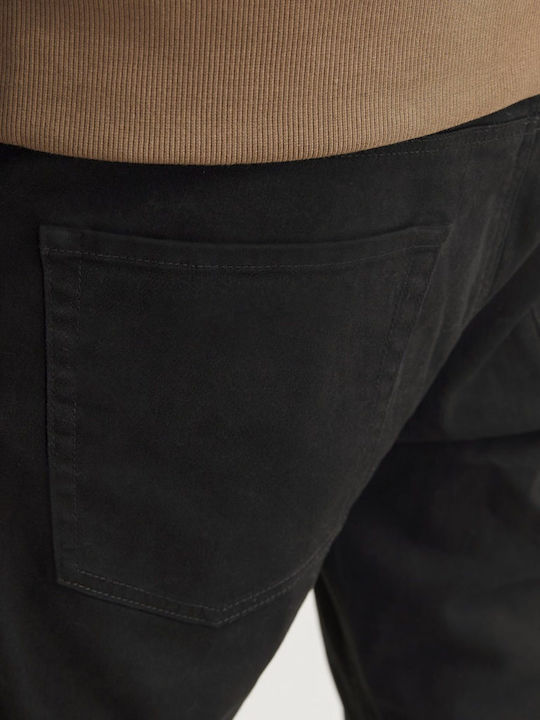 Pantaloni de blugi pentru bărbați Elastic Slim Fit Negru