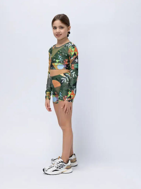 Kids Short Leggings Green