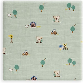 Interbaby Одеяла За Пелени Зелени 80x80см 3 Бройки