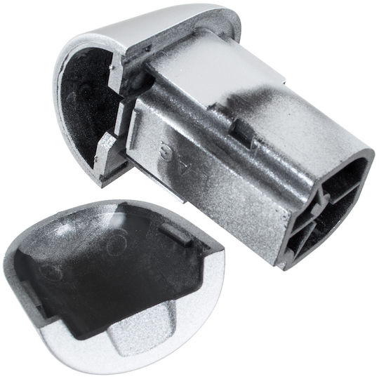 Renault Megane Ii 02-08 Exterior Door Handle Cover Silver Without Hole Left + Right 2 Pcs Set