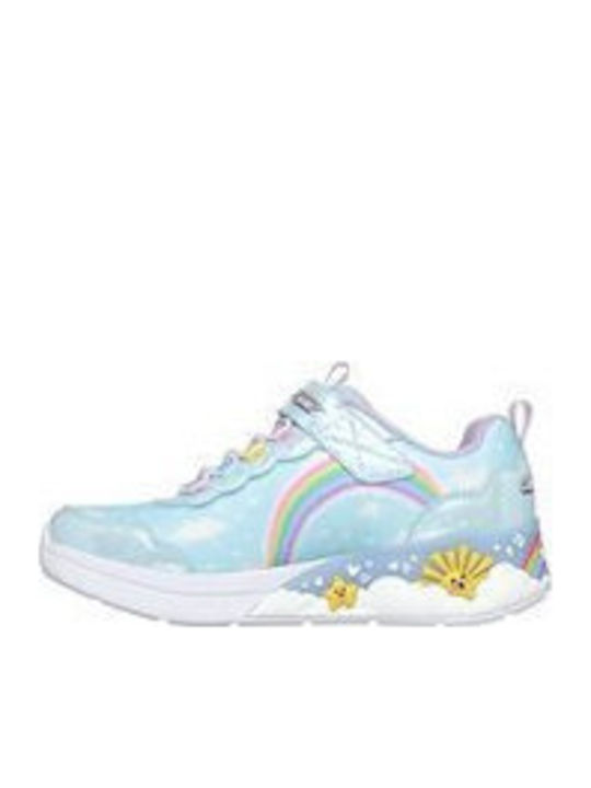 Kids Sneakers with Hoop & Loop Closure Light Blue