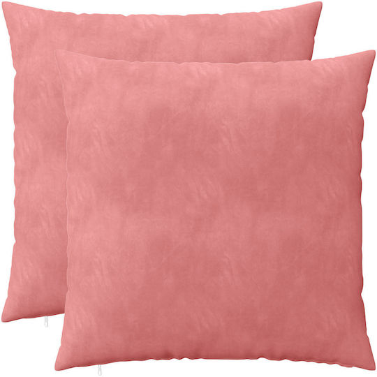 vidaXL Sofa-Kissen Heerlen aus Samt Rosa 65x65cm