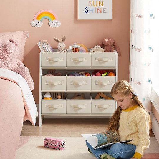 Songmics Children's Storage Box Wooden White 62.5x29.5x60cm
