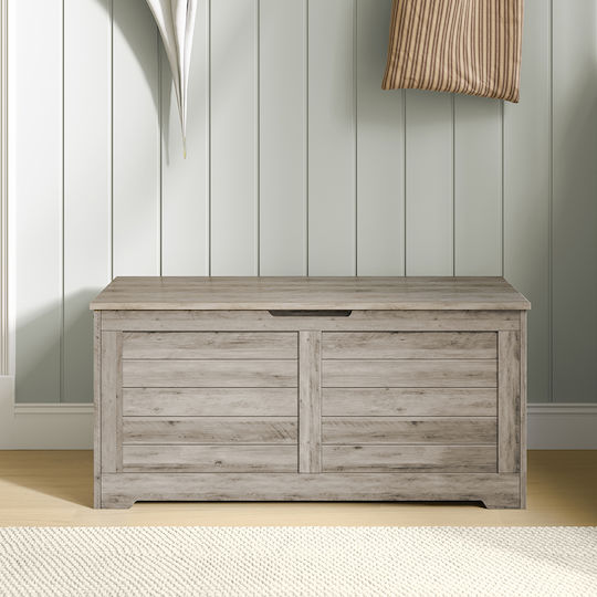 Vasagle Cufăr Decorativ Din Lemn Gri 100x40x46cm