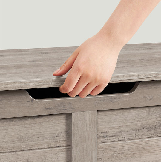 Vasagle Cufăr Decorativ Din Lemn Gri 100x40x46cm