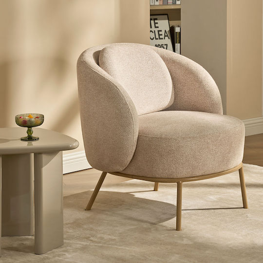 Πολυθρόνα Stella 72x70.5x74.5cm Ecru