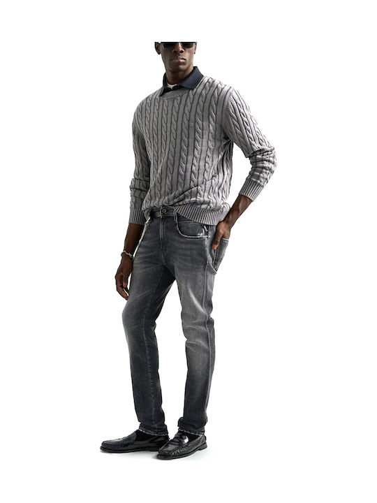 Anbass Men's Slim Fit Jeans Pants Anthracite