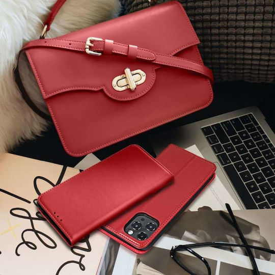 Smart Book Leder / Silikon Rote (Samsung A26 5G)