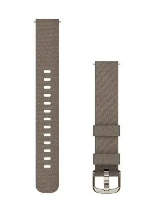 Garmin Quick Release 14 Mm Cafea curea de nailon cu hardware de aur crem