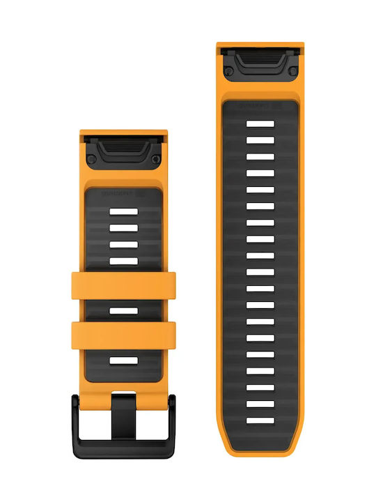 Garmin Quickfit 26 Spark Orange Graphite Silicone Band