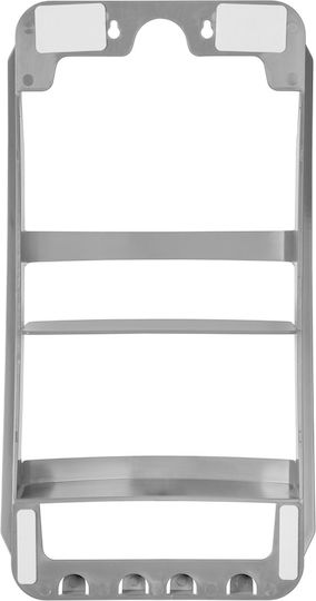 Wenko Wandmontiertes Badezimmerregal Kunststoff 26x54.5x11.5cm Grau