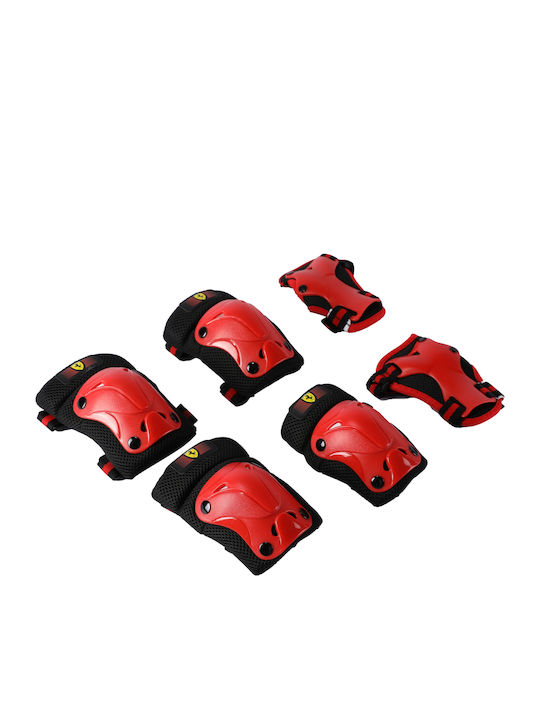 Ferrari Kids Protective Gear Set for Rollers Red