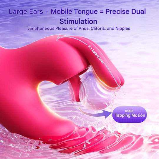 Vibrator Iepurele Inteligent Pentru Femei Cupluri Control Aplicație Mobilă 12 Moduri Silențioase De Vibrație Silicon Moale Stimulare Duală G-Spot Clitoridian Vibrator Dildo Rezistent La Apă Încărcabil Usb