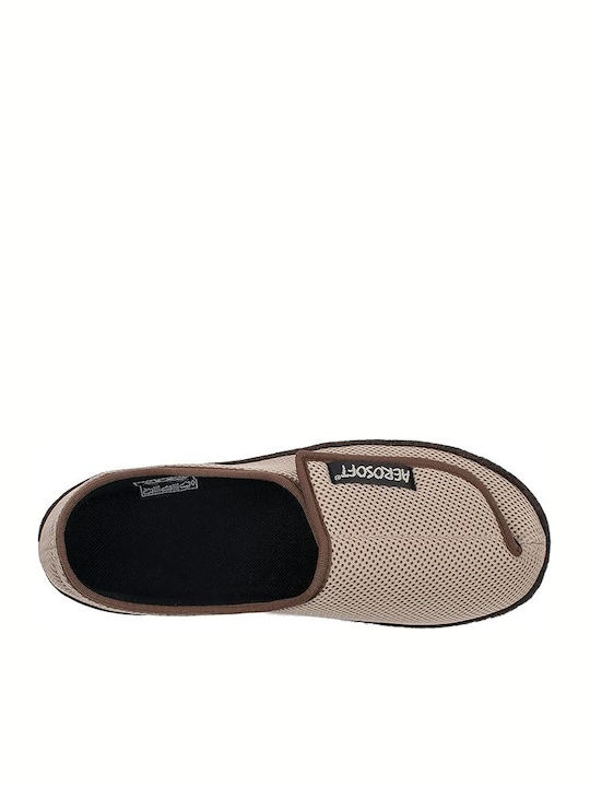 Men's Beige Slippers