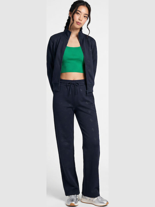 Pantaloni de Trening cu Pantaloni Evazați Albastru Marin