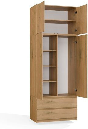 Elbvelu 135 Δίφυλλη Ντουλάπα με Καθρέπτη 90x50x240cm Artisan Βελανιδιά Elbvelu 135 Δίφυλλη Ντουλάπα με Καθρέπτη 90x50x240cm Artisan Βελανιδιά
