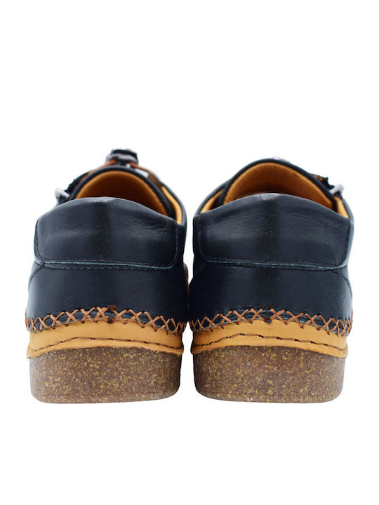 Leder Damen Mokassins in Schwarz Farbe