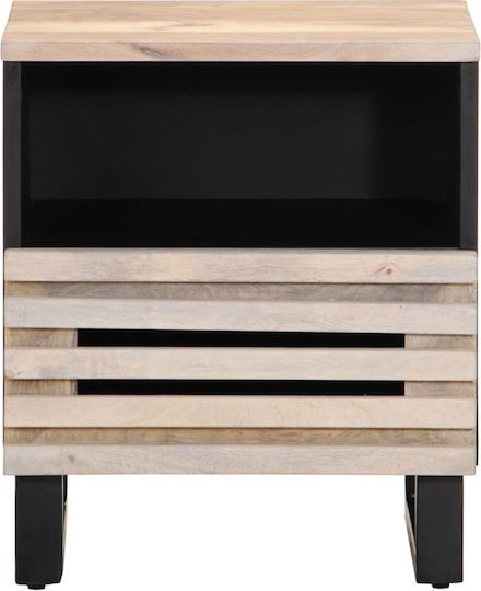 Wooden Bedside Tables Brown 2 Pieces 40x34x46cm