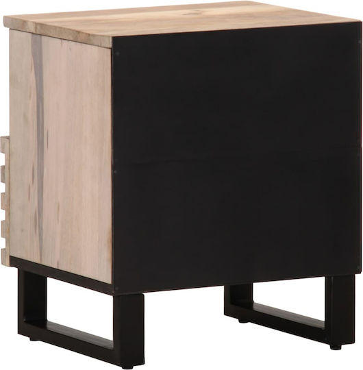 Wooden Bedside Tables Brown 2 Pieces 40x34x46cm