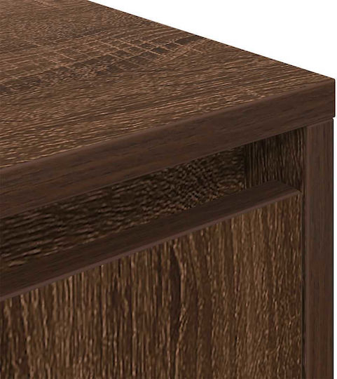 Wooden Bedside Table Brown 38x34x50cm