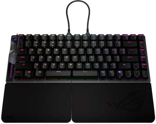 Asus ROG Falcata Split Fără fir Tastatură de Gaming Mecanică 75% cu Iluminare RGB Engleză SUA SpeedNova ROG HFX V2 Switches