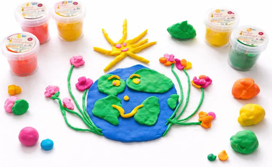 Feuchtmann Borcan Plasticină Aluat De Modelare Cu 4 Culori Pentru 2+ Ani