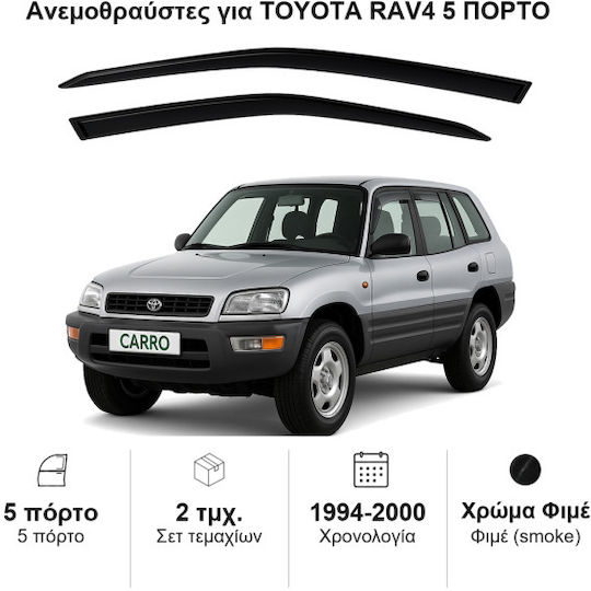 Heko Комплект Ветробрани Dark Fime за Toyota РАВ 4 2бр